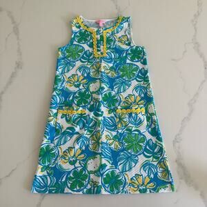 Lily Pulitzer Shift Dress Lemon Lime Girls Size XL (12-14)